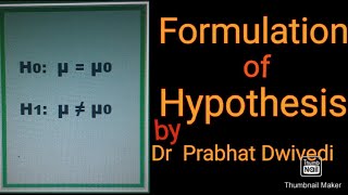 Formulation of Hypothesis [upl. by Nadaha]