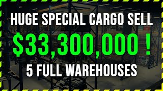 Selling 5 Large Special Cargo Warehouses SOLO WORTH 33300000 in GTA Online [upl. by Launamme]