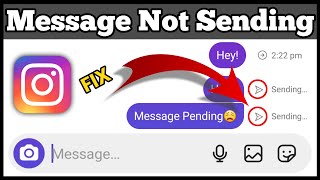 How To Fix Instagram Messages Not Sending Problem  Instagram Message pending problem solved [upl. by Eniamerej59]