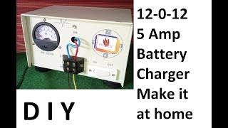 Battery charger 12V 5 AMP at home  DIY battery charger using transformer by innovative ideas [upl. by Ocire102]