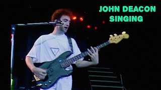 JOHN DEACON SINGING Rare Queen Live in Milan 1984 [upl. by Eenitsed377]