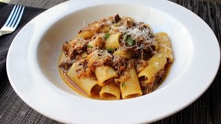 Pasta alla Genovese  Rigatoni with GenoveseStyle Meat Sauce [upl. by Lehcim]