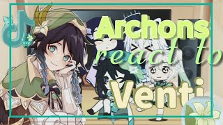 The archons react to VentiBarbatos ✨️  Gacha Club  Genshin Impact  Venti Barbatos D [upl. by Keldon544]