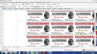 COMO HACER PLANILLAS DE TARJETAS EN COREL [upl. by Pergrim]