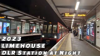 LIMEHOUSE DLR Station at Night 2023 [upl. by Amasa]