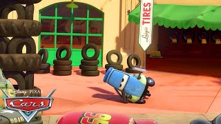 Disney Pixar Cars Lightning McQueen Saves Red Mack Hauler Giant Crash Starts Fire Disney Toy Story [upl. by Kala159]