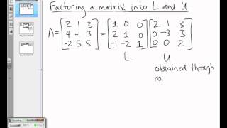 LU Factorization [upl. by Nonnahsal4]