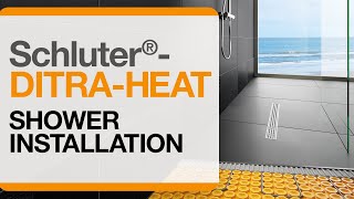 How to install DITRAHEAT electric floor warming in a shower [upl. by Fara454]