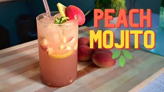 Easy Peach mojito recipe at home peach summer drink Restaurant style peach mojito summerdrink [upl. by Lledrac324]