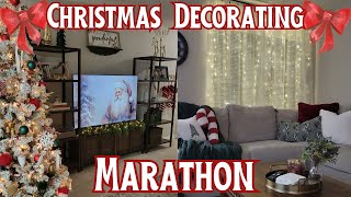 Christmas Decorating Marathon  Christmas Apartment Decorate with me  Holiday Decorating Ideas [upl. by Elleyoj]