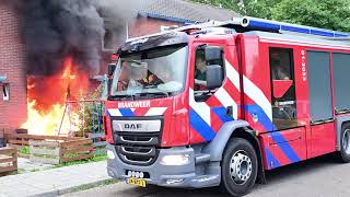 Uitslaande woningbrand aan de Juisterrif in Delfzijl bewoners kunnen woning op tijd verlaten [upl. by Joseito411]