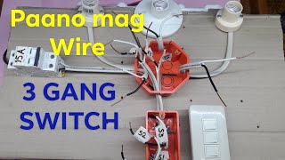 3 Gang Switch Wiring tutorialelectrical wiring installationhouse wiringnc2  Local Electrician [upl. by Aenet183]