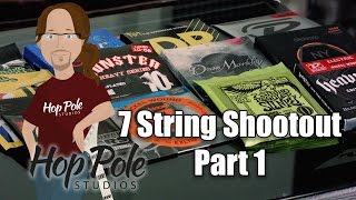 7 String Strings Shootout Part 1  12 Sets  Ernie Ball DAddario Cleartone DR GHS Elixir [upl. by Russo173]