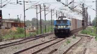 Indian Railway LDH WAG7 on Fire with Fastest Concor Rajdhani [upl. by Bertold]