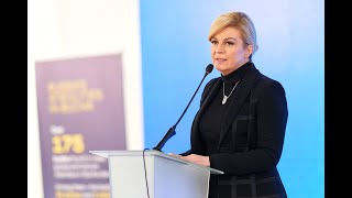 Kolinda Grabar Kitarović on the conference United for Justice Bucha – The Hague [upl. by Buell]