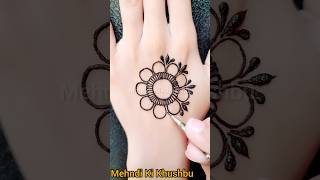 Simple gol tikki mehndi design 2024 ❤️  tikkimehndi shorts [upl. by Ahsimed]