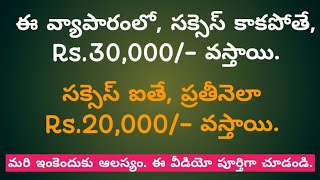 ఈ వ్యాపారంలో సక్సెస్ కాకపోతే Rs30000 వస్తాయి సక్సెస్ ఐతే ప్రతీనెలా Rs20000 వస్తాయి [upl. by Wendie]