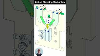 Linked Clamping Mechanism shorts engineering mechanical working [upl. by Jeavons]