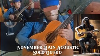 November Rain Solo Ending Acoustic Guitar Cover🌹💐 [upl. by Llegna]