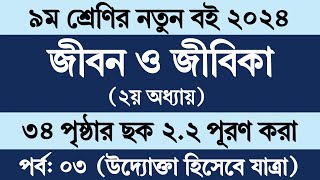 জীবন জীবিকা নবম শ্রেণি ২য় অধ্যায় ৩৪ পৃষ্ঠা ছক পূরণ । Jibon Jibika Class 9 Chapter 2 Page 34 Solve [upl. by Zurek]