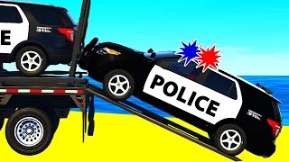 POLICE SUV CARS Transportation in Cartoon for Children and Colors for Kids Nursery Rhymes [upl. by Swayder]