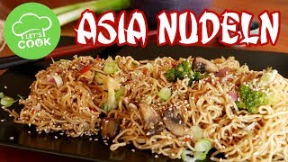 Gebratene Nudeln wie beim Asiaten 😍 schnell amp einfach asiatisch kochen  Lets Cook [upl. by Analos]