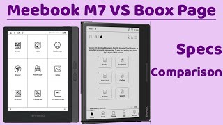 Meebook M7 Vs Boox Page  Specs Comparison [upl. by Adnalor234]