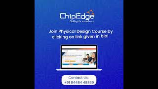 Sign up for Physical Design Course with ChipEdge [upl. by Adalai573]