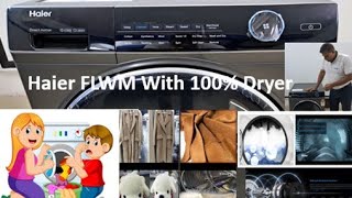 Haier Washing Machine With Dryer Demo Features [upl. by Kiryt298]