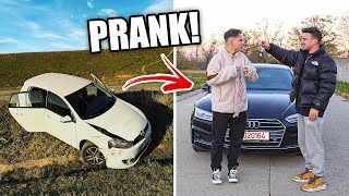 PRANK IAM DISTRUS MAȘINA ȘI IAM CUMPĂRAT ALTA NOUĂ AUDI A5 [upl. by Kirsteni]