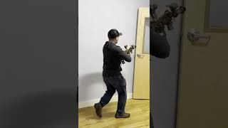 Solo CQB How To Clear Behind Doors cqb cqc tactical selfdefense roomclearing [upl. by Amedeo]