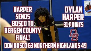 Don Bosco 63 Northern Highlands 49  Dylan Harper 31 points  Boys Basketball highlights [upl. by Allemac]