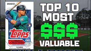 TOP 10 MOST VALUABLE CARDS IN 2023 TOPPS SERIES 1 [upl. by Skill]