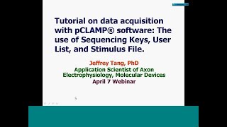 Sequencing Keys User List and Stimulus File in Clampex and preconditioning noisy recording in Cla [upl. by Annwahsal338]