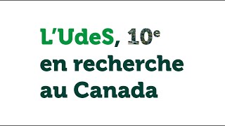 LUniversité de Sherbrooke 10e en recherche au Canada [upl. by Ennayram]