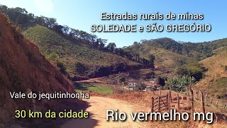 VIAJANDO DE MOTO  PELAS ESTRADAS RURAIS DE MINAS  SOLEDADE E SÃƒO GREGÃ“RIO  RIO VERMELHO MG  ROÃ‡A [upl. by Menides]