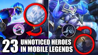 23 UNNOTICED HEROES IN MOBILE LEGENDS THAT APPEARING IN OTHER HEROES WALLPAPER 2021 [upl. by Ettezus]