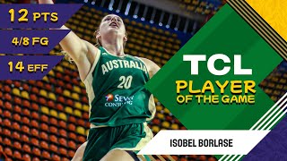 Isobel Borlase 12 PTS  TCL Player Of The Game  SRB vs AUS  FIBA Womens OQT 2024 [upl. by Salchunas]