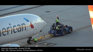 American Airlines pushback procedure  Ramp Agent activity 4K  Plane Spotting  KPHX\PHX [upl. by Suzie]