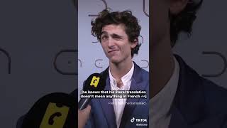 Timothée Chalamet talks about his costars in French with English subtitles [upl. by Yblek980]