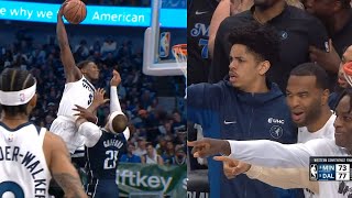 Anthony Edwards INSANE poster dunk on Daniel Gafford in Game 3 😱😱 [upl. by Lletnom320]