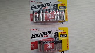 Батарейки Energizer Max LR03 AAA и LR6 AA [upl. by Yht528]