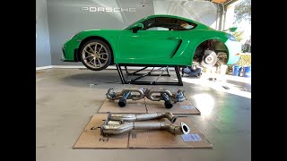 Akrapovic OAP is the only Exhaust upgrade you need for 718 GT4  more JCR fitment issues [upl. by Arriat]