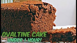 Cake in One Hour  Easy and SIMPLE for Beginners  OVALTINE Cake Flomas Kitchen [upl. by Grani]