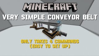 How to make a conveyor belt in Minecraft Bedrock with Commands [upl. by Raybourne]