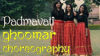 Padmaavat  Ghoomar song  Dance choreography  Madhusree Prakash ft Divy Saxena and Kriti Dangi [upl. by Pals]