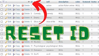 Clear Reset ID Counter of MySQL Table [upl. by Gery]