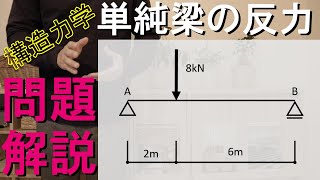 【構造力学】基礎編～「反力」の基礎問題を解説します～一級二級建築士学科試験対策 [upl. by Bran]