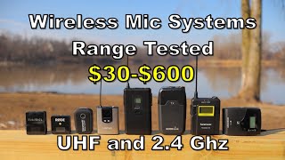 Wireless Mic Systems Range Tests Comparing Systems 30 to 600 [upl. by Anerol]