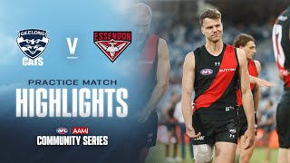 Geelong v Essendon Highlights  2024 AAMI Community Series  AFL [upl. by Onitram]